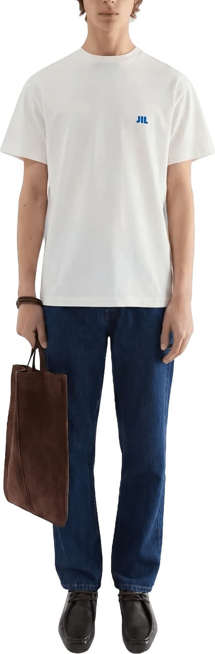 Jil Sander EMBROIDERED LOGO T-SHIRT Wit