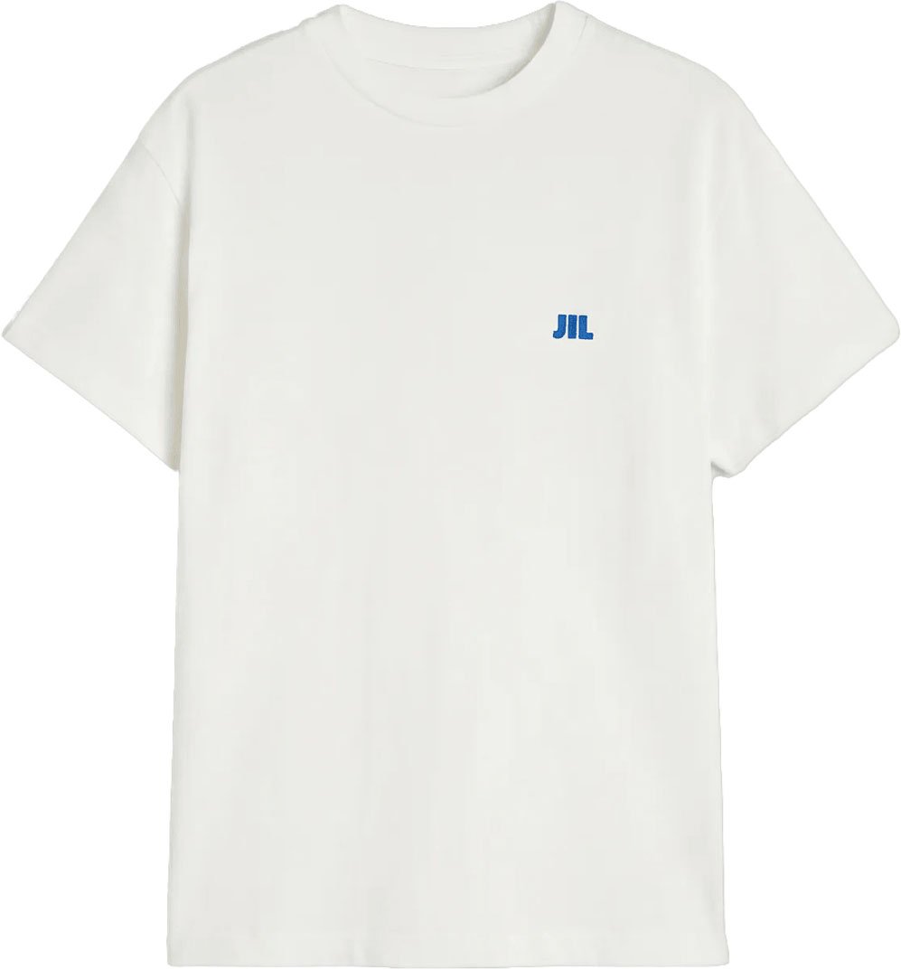 Jil Sander EMBROIDERED LOGO T-SHIRT Wit