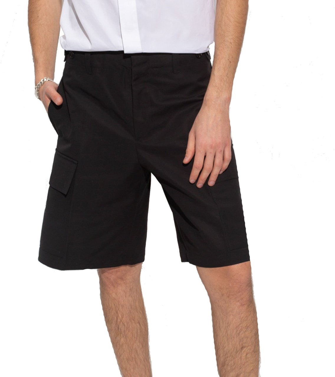 Jil Sander Jil Sander Cotton Cargo Shorts Zwart