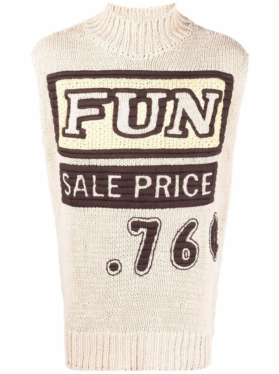 Jil Sander Jil Sander Slogan Print Vest Pullover Beige