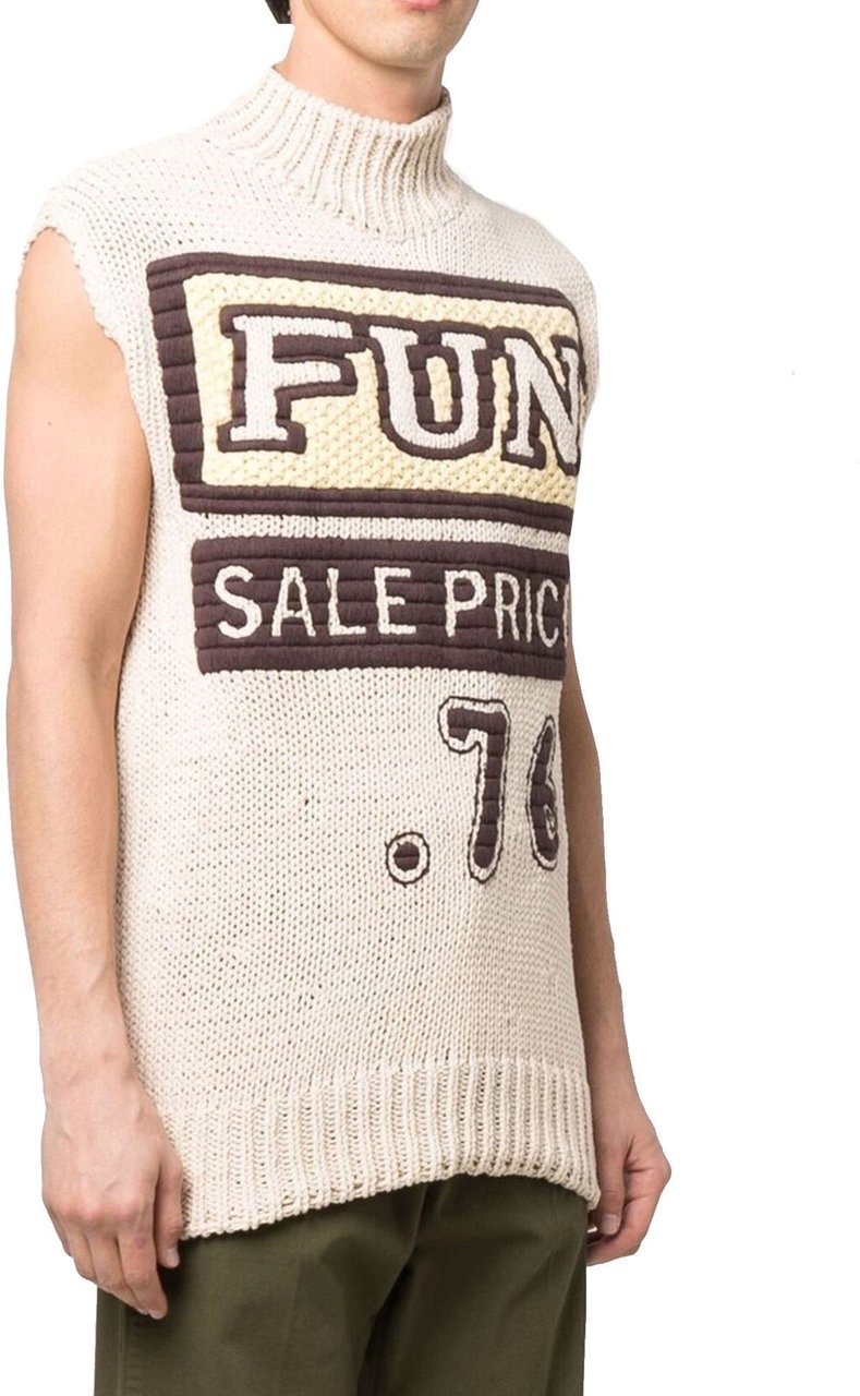 Jil Sander Jil Sander Slogan Print Vest Pullover Beige