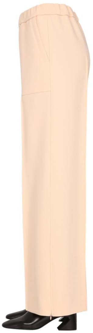 Jil Sander Wide-Leg Wool Trousers With Elasticized Waistband Neutraal