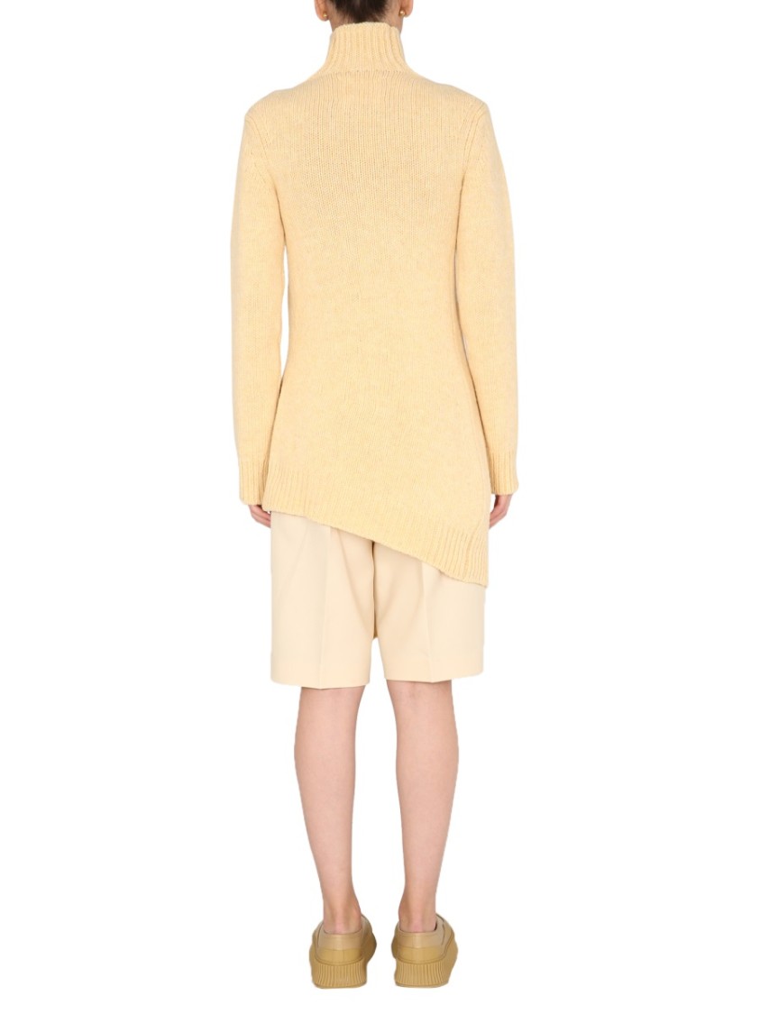 Jil Sander Long Asymmetric Sweater Neutraal