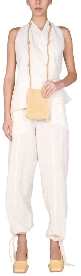 Jil Sander Relaxed Fit Trousers With Drawstring Waist Neutraal