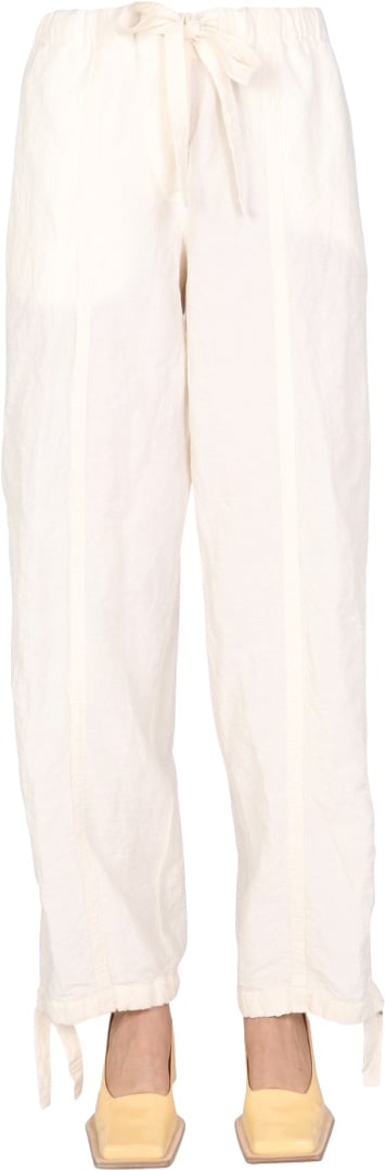Jil Sander Relaxed Fit Trousers With Drawstring Waist Neutraal