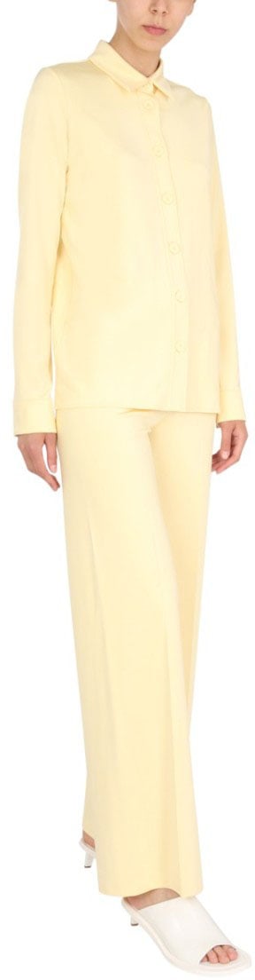 Jil Sander Pale Yellow Oversized Fit Shirt Neutraal