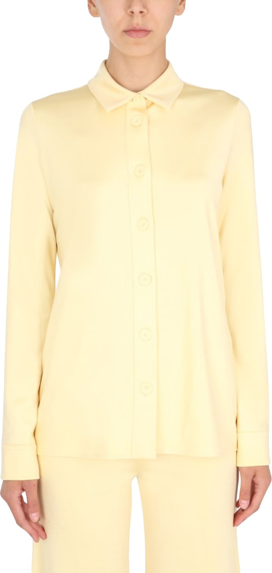 Jil Sander Pale Yellow Oversized Fit Shirt Neutraal