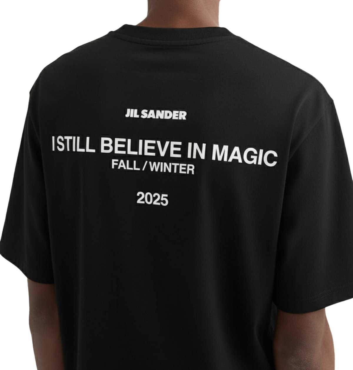 Jil Sander SEASONAL PRINT T-SHIRT BLACK Zwart