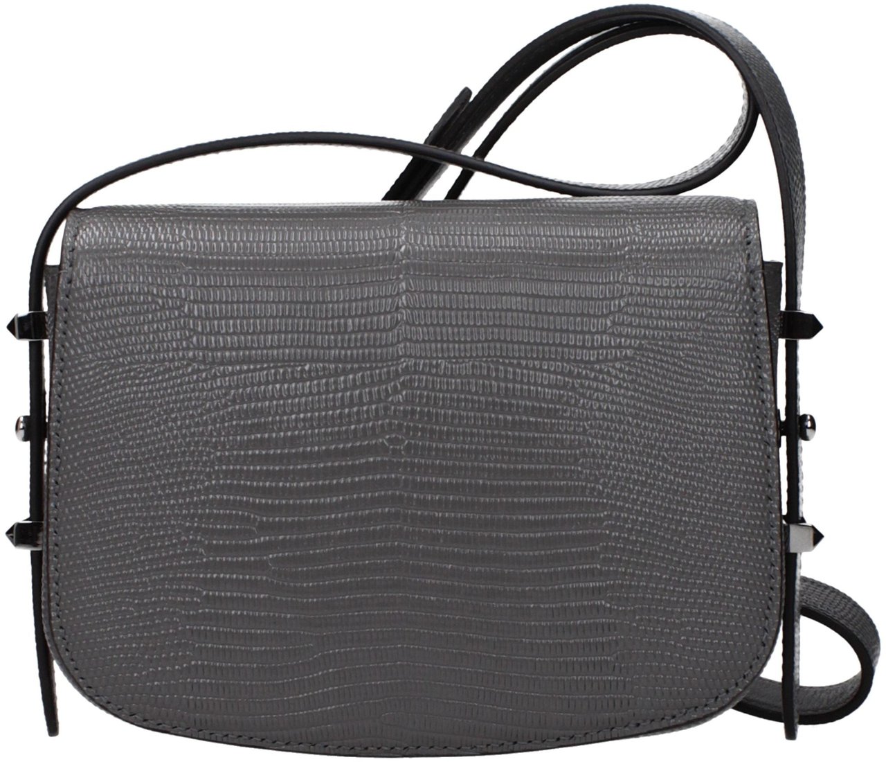 Jimmy Choo Gray Leather Shoulder Bag Grijs