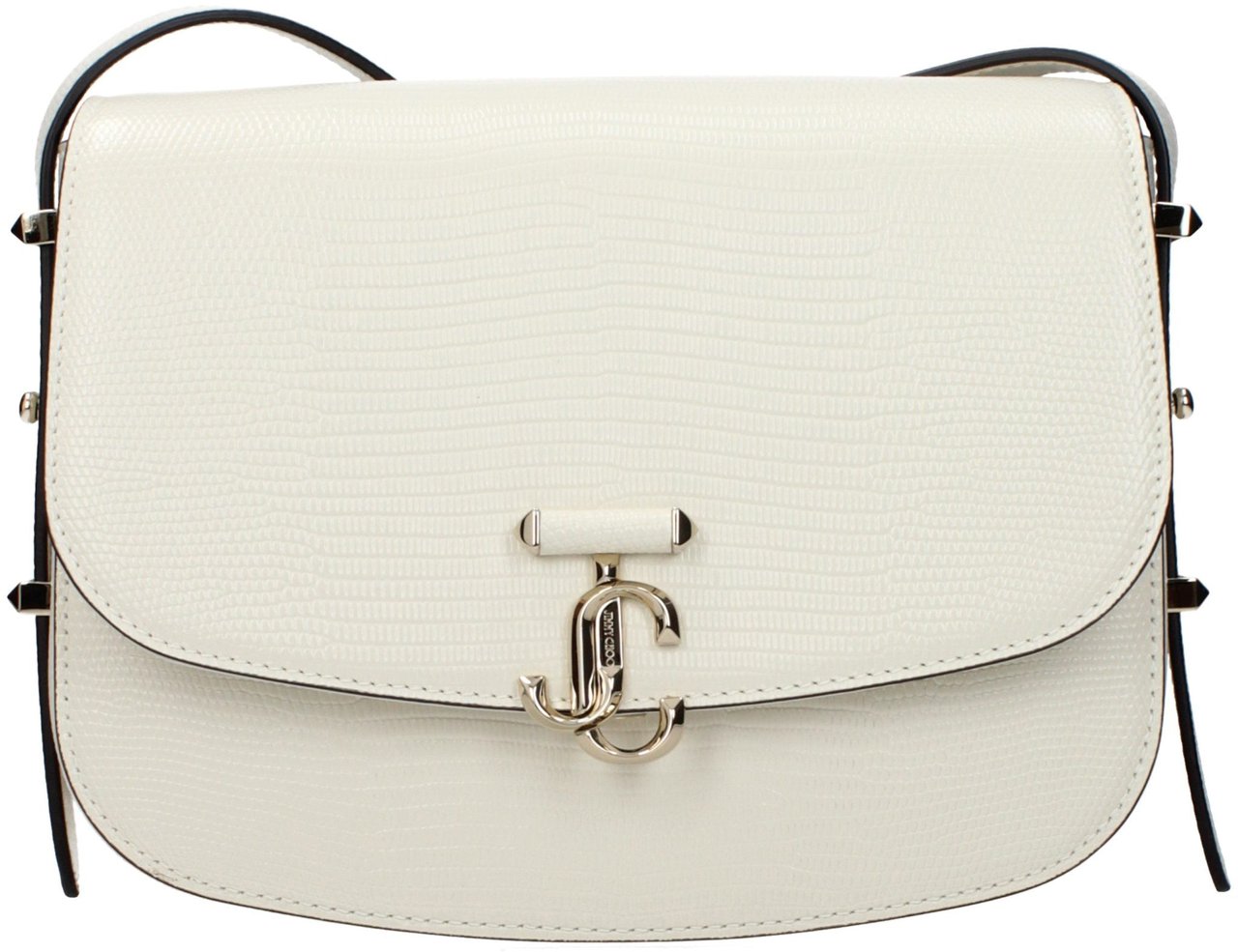 Jimmy Choo White Leather Crossbody Bag Wit