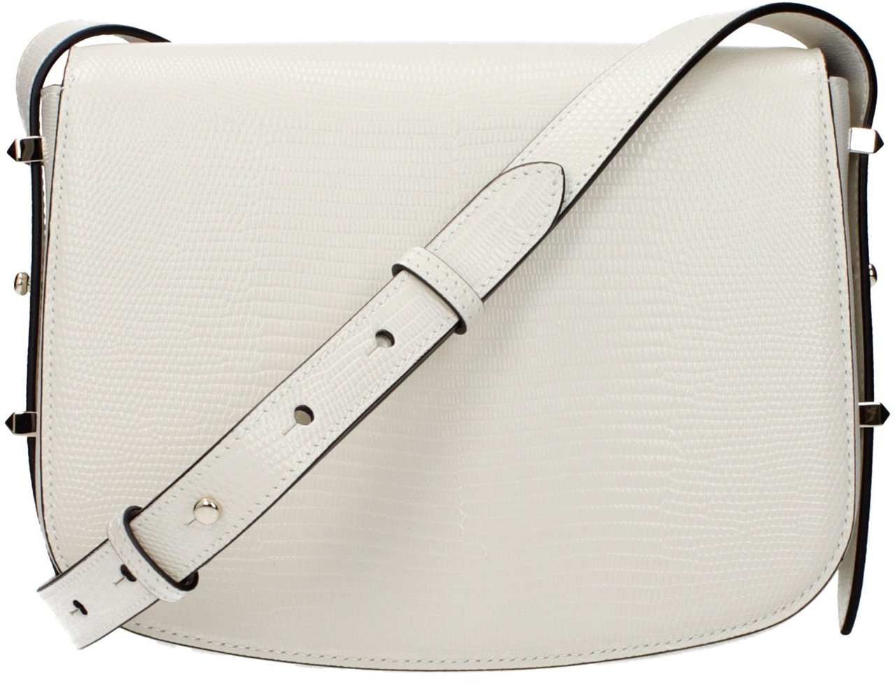 Jimmy Choo White Leather Crossbody Bag Wit