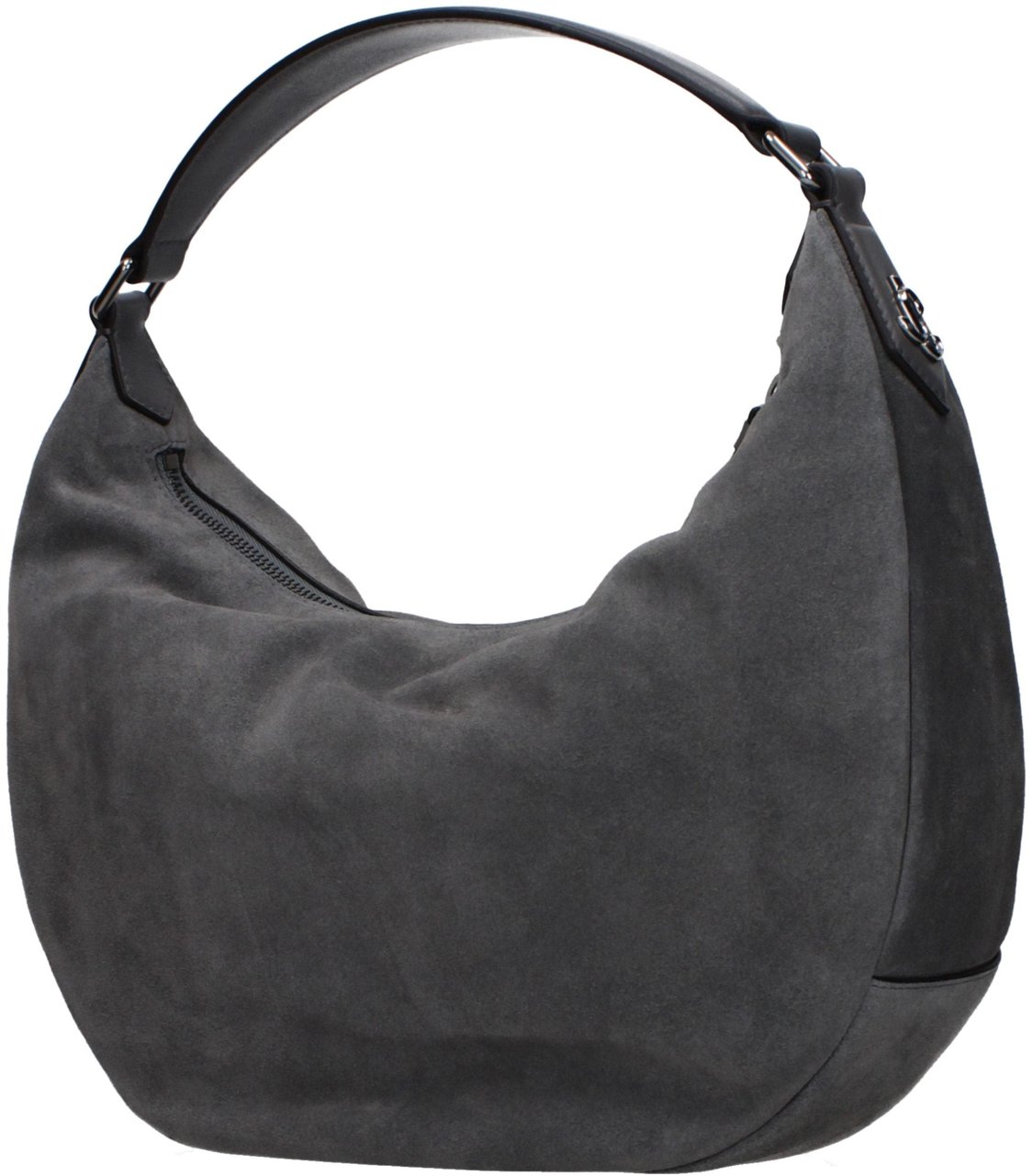 Jimmy Choo Gray Leather Shoulder Bag Grijs