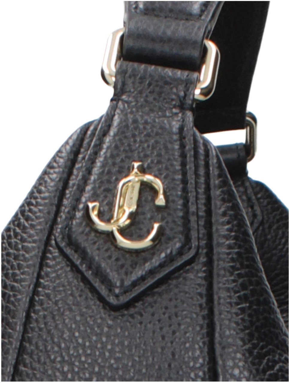 Jimmy Choo Black Leather Shoulder Bag Beige