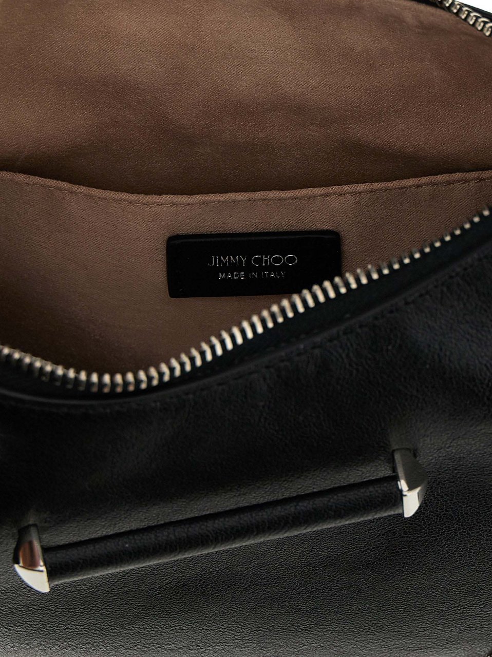 Jimmy Choo White Lamb Leather Shoulder Bag Wit