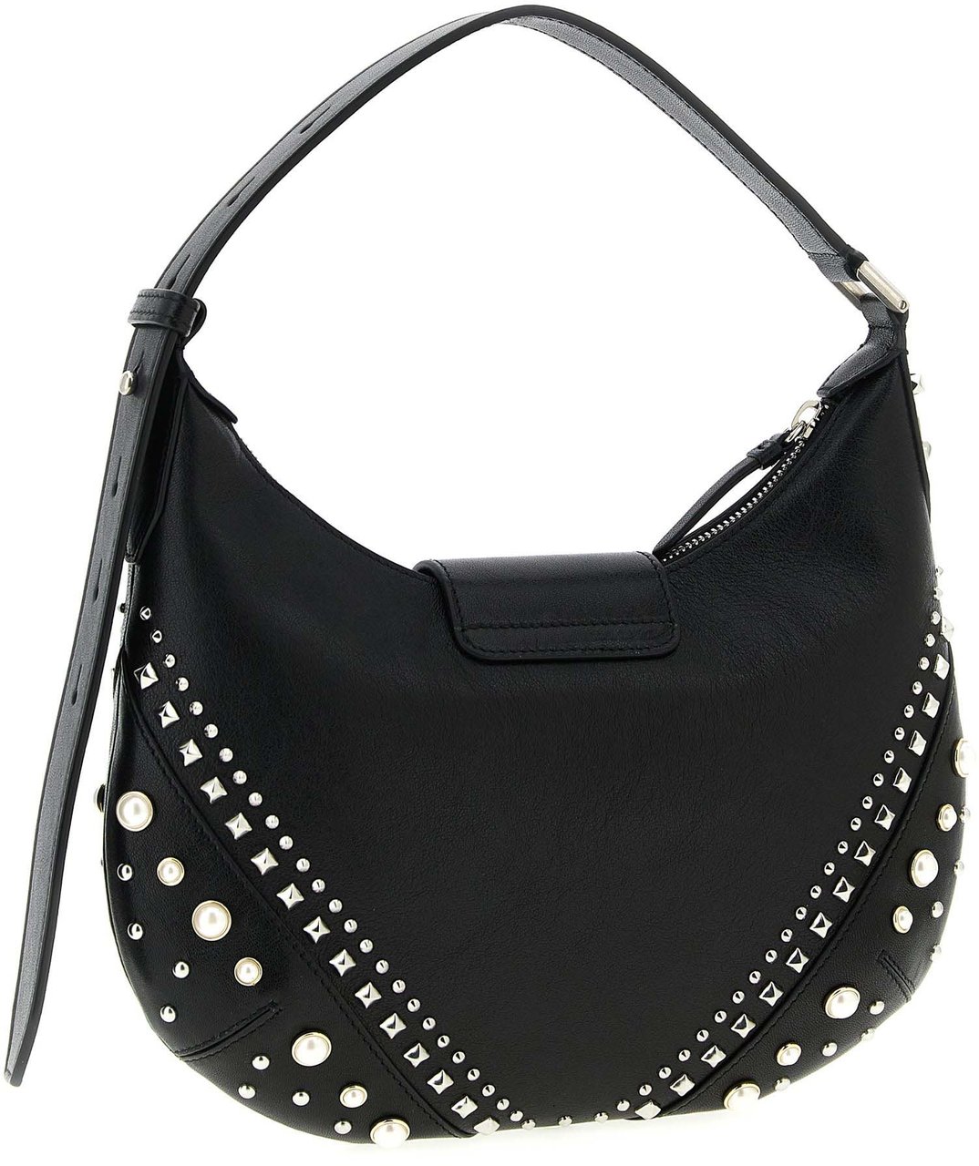 Jimmy Choo White Lamb Leather Shoulder Bag Wit