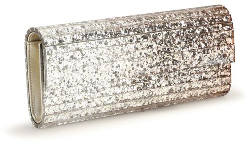 Jimmy Choo Gold Plexiglass Clutch Bag Goud