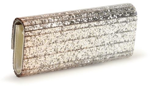 Jimmy Choo Gold Plexiglass Clutch Bag Goud