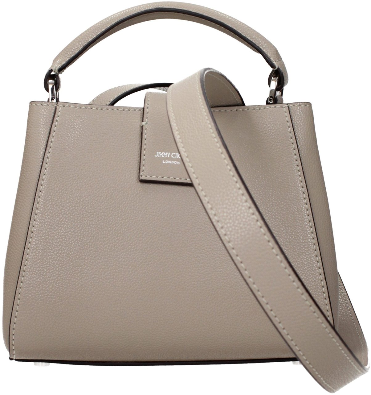 Jimmy Choo Gray Leather Handbag Grijs