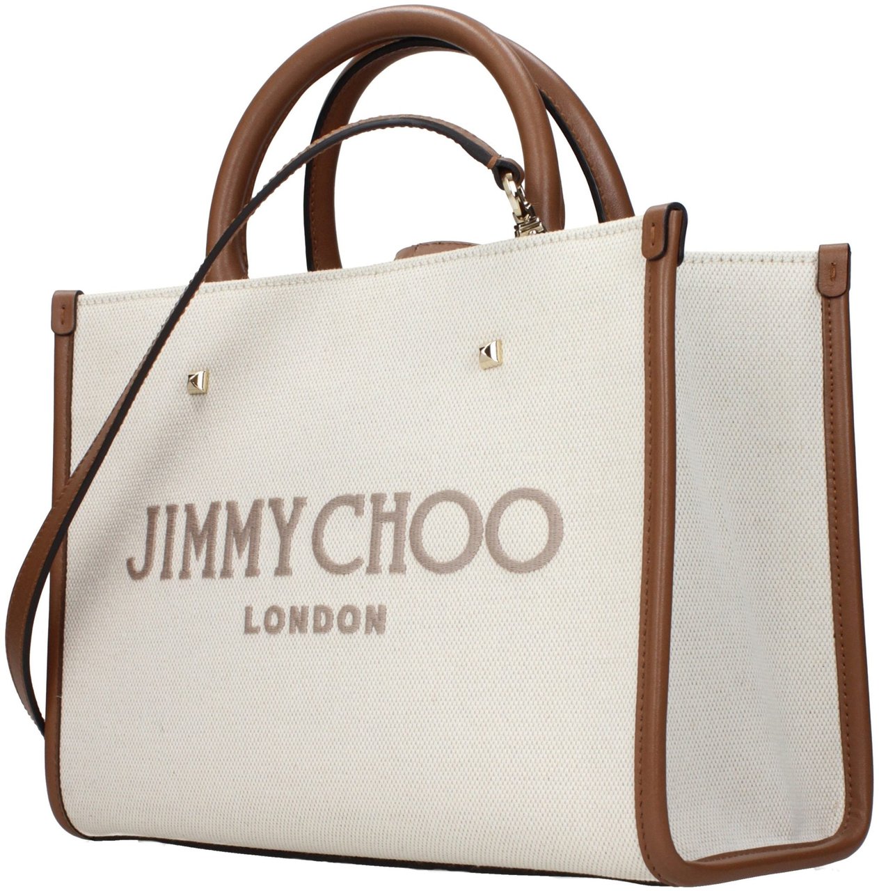 Jimmy Choo Beige Fabric Handbag Beige