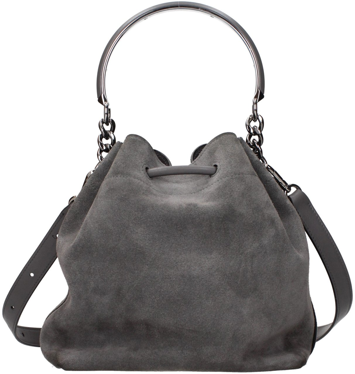 Jimmy Choo Gray Leather Handbag Grijs