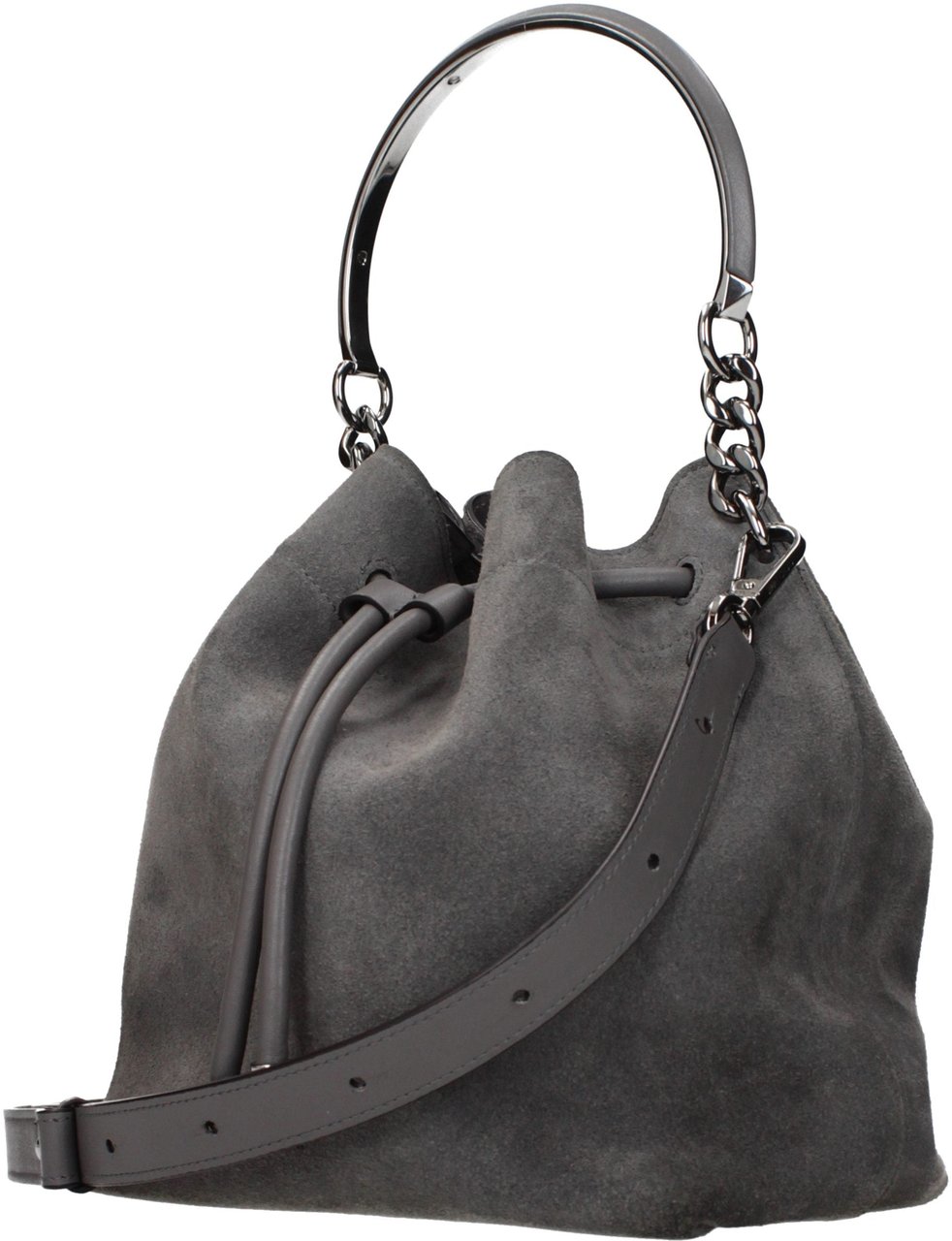 Jimmy Choo Gray Leather Handbag Grijs