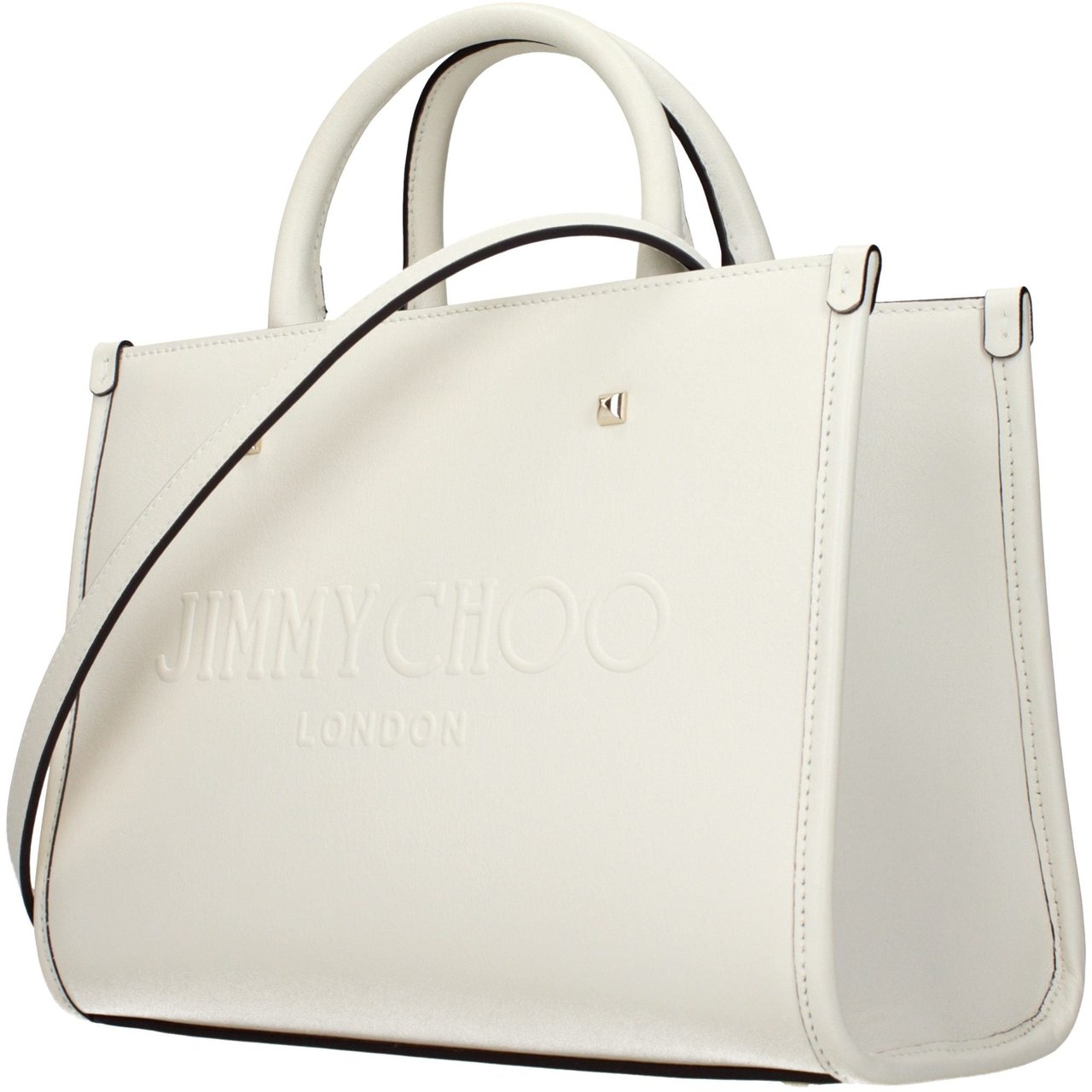 Jimmy Choo White Leather Handbag Wit
