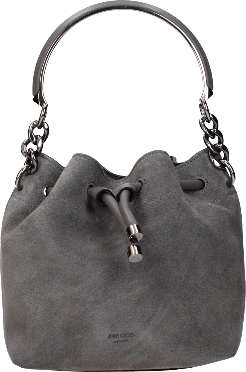 Jimmy Choo Gray Leather Handbag Grijs