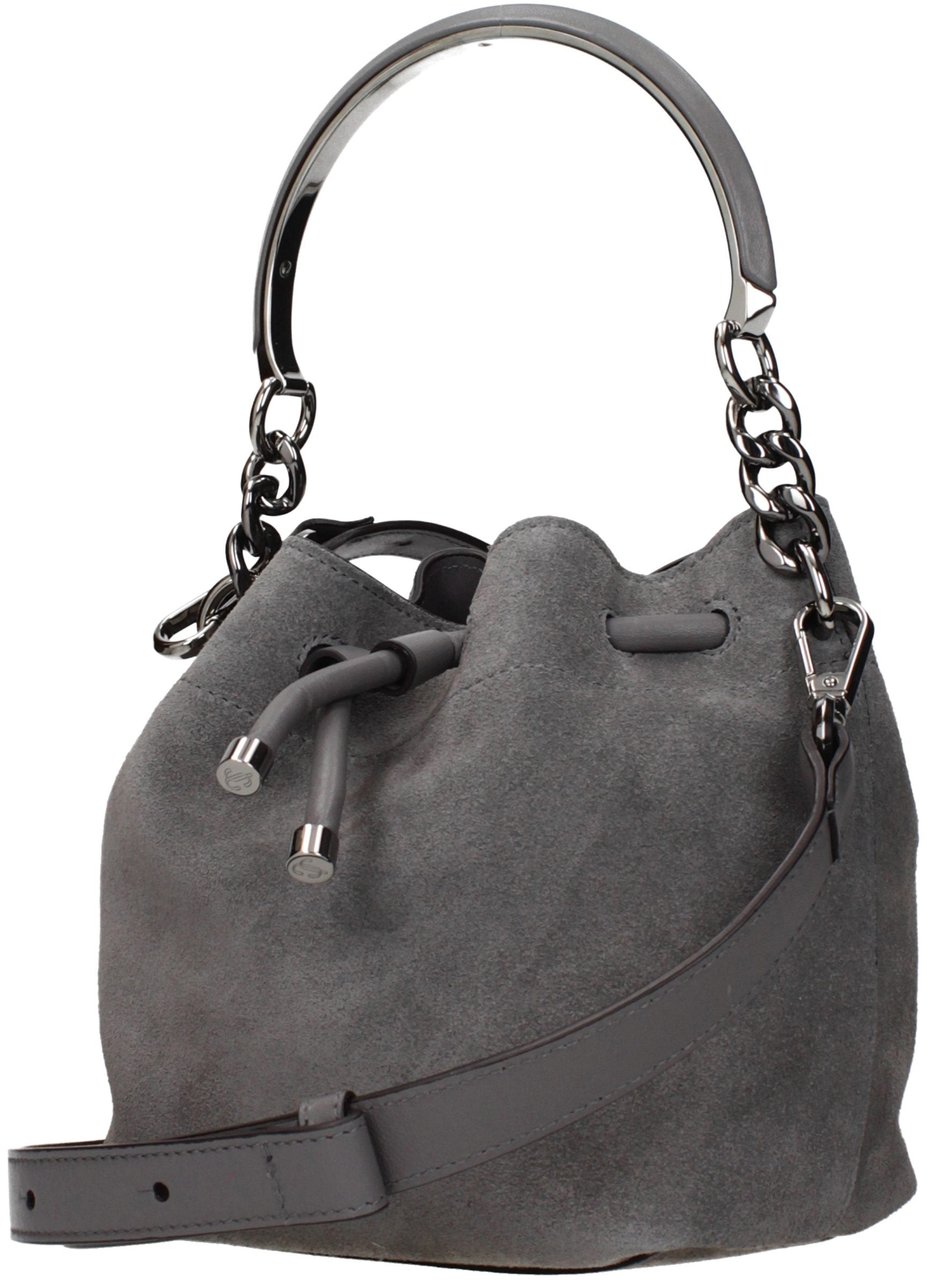 Jimmy Choo Gray Leather Handbag Grijs