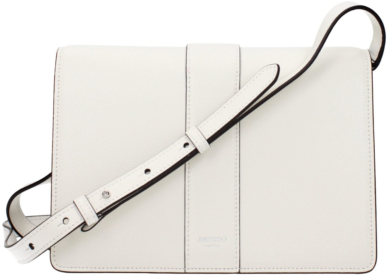 Jimmy Choo White Leather Crossbody Bag Wit
