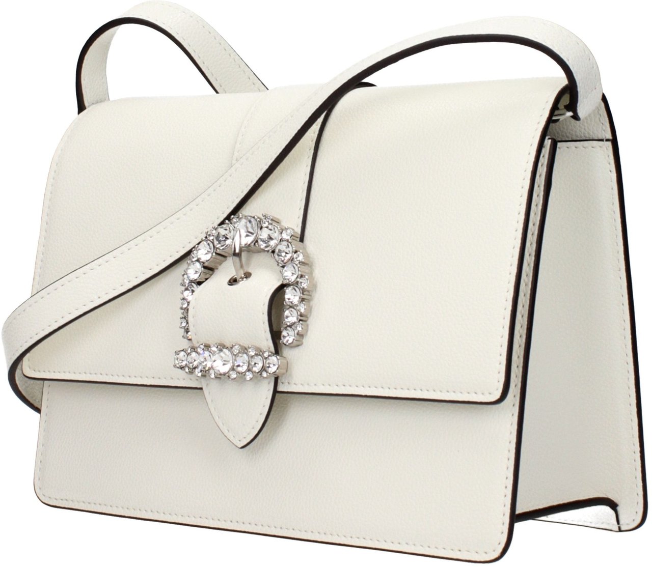 Jimmy Choo White Leather Crossbody Bag Wit