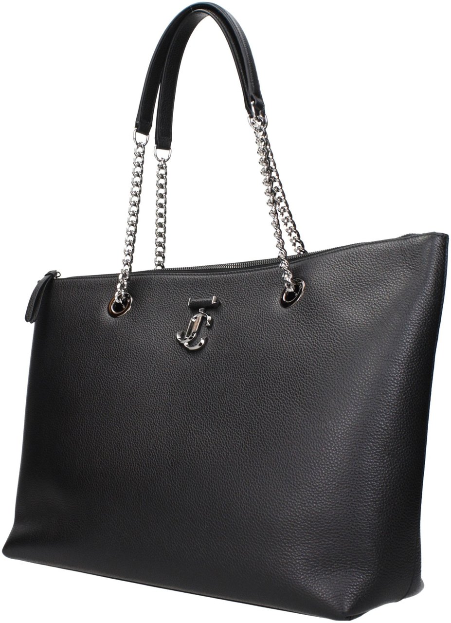Jimmy Choo Black Leather Shoulder Bag Zwart