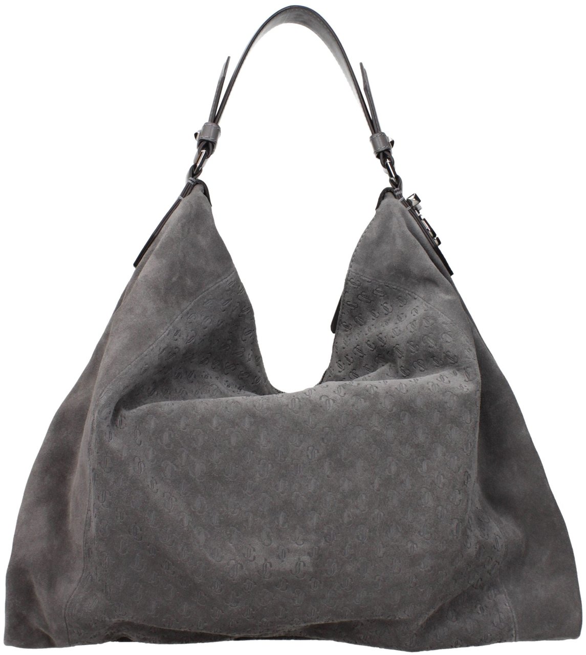 Jimmy Choo Gray Leather Shoulder Bag Grijs
