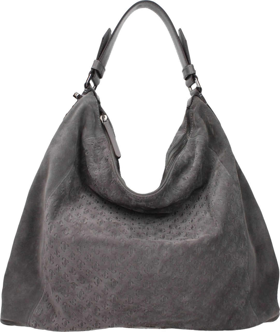 Jimmy Choo Gray Leather Shoulder Bag Grijs