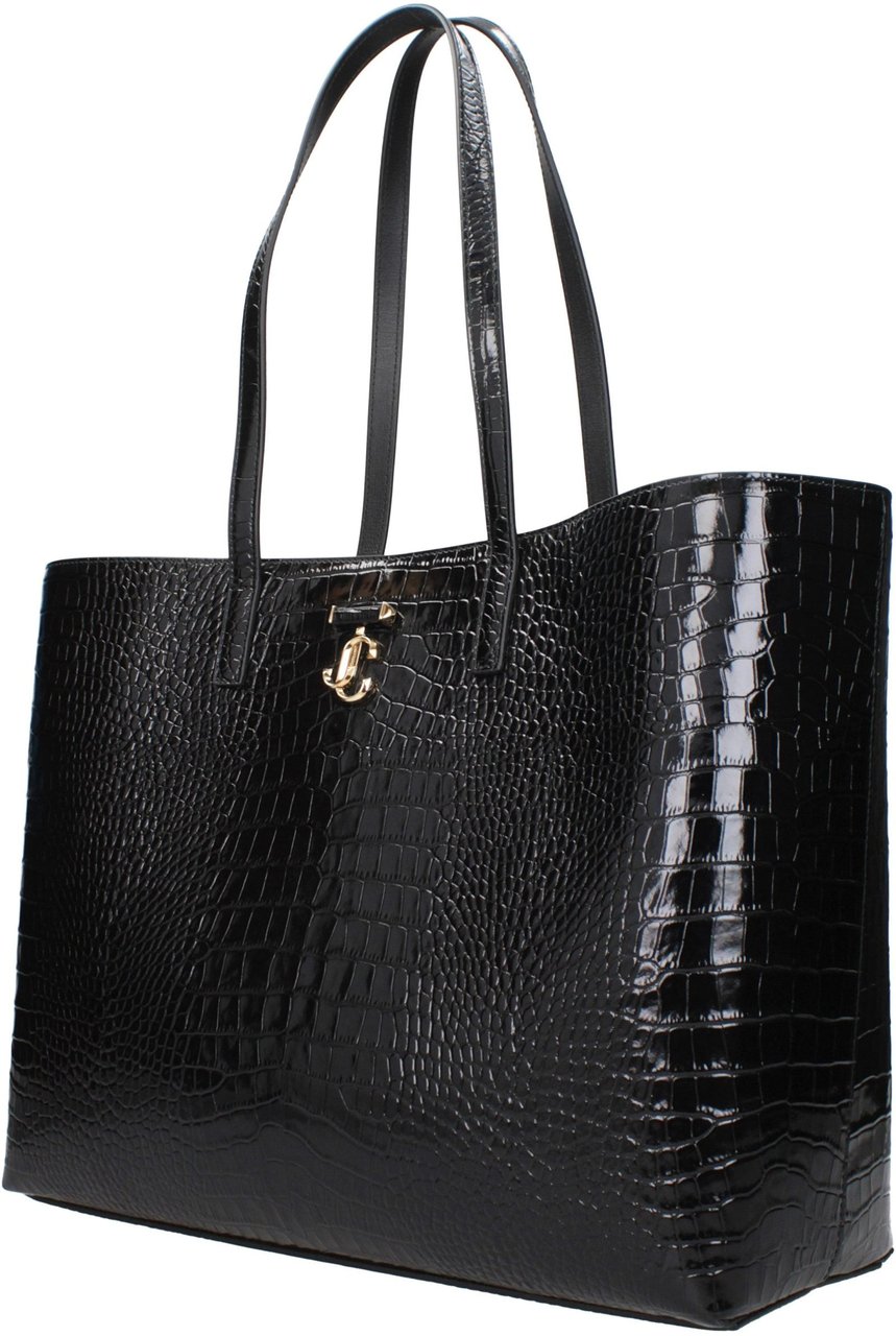 Jimmy Choo Black Leather Shoulder Bag Zwart