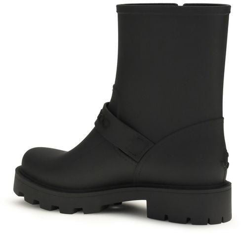 Jimmy Choo "Biker rain" Ankle Boots Black Zwart