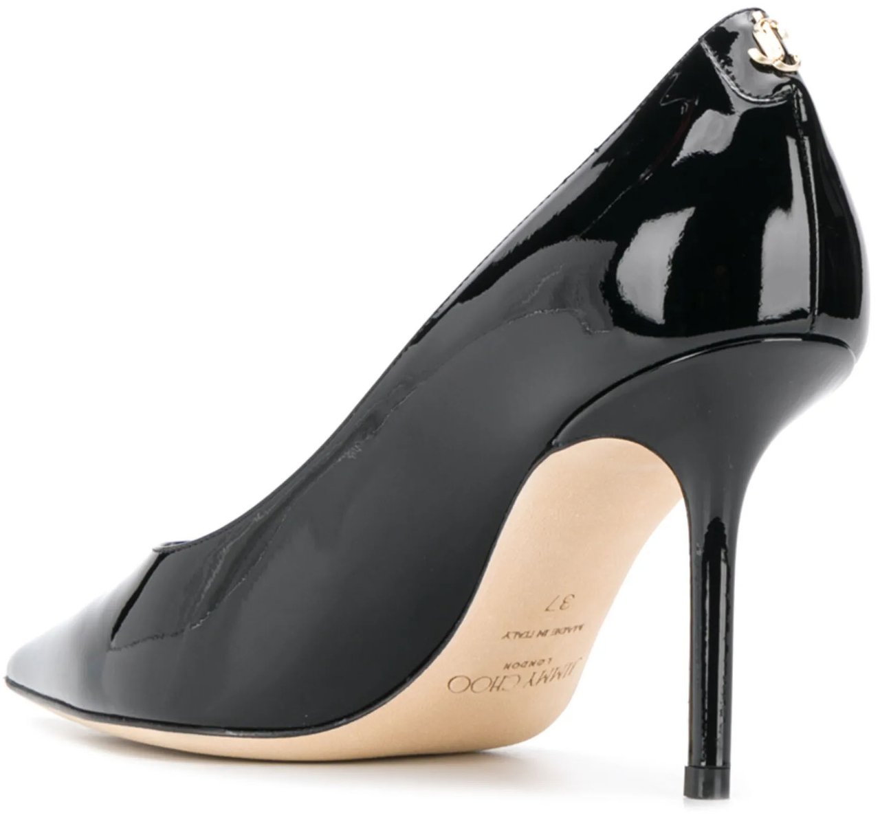 Jimmy Choo Black Love 85 Patent Leather Pumps Zwart