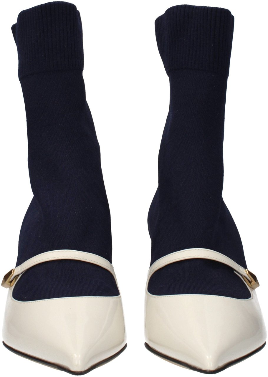 Jimmy Choo Blue Fabric Ankle Boots Blauw