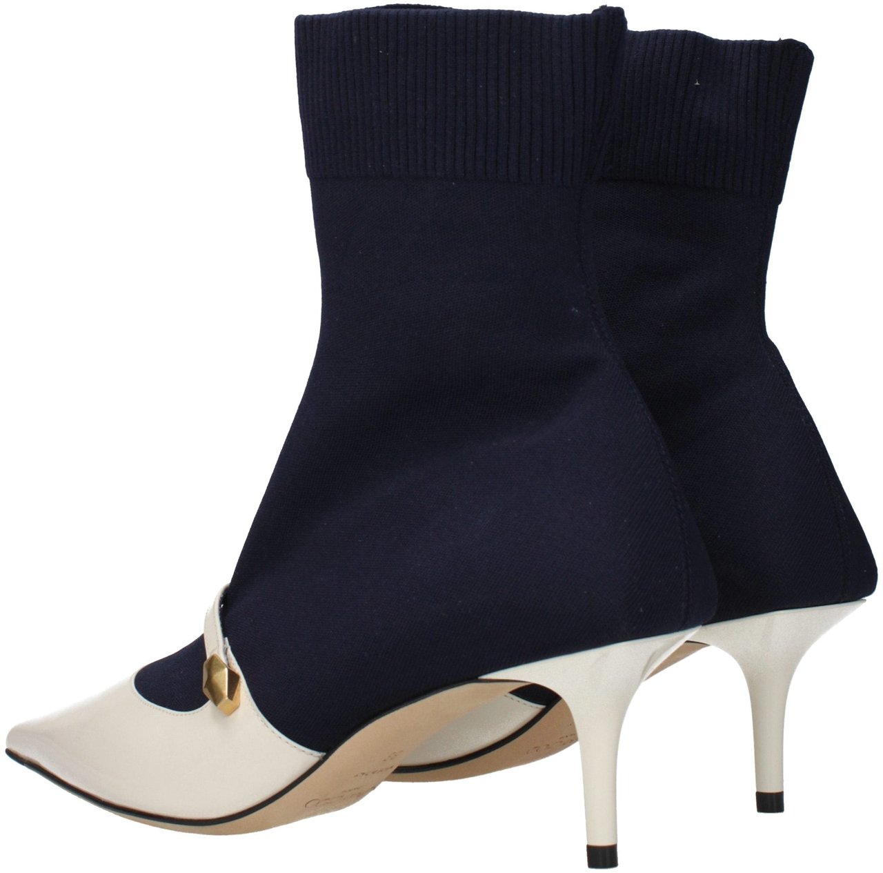 Jimmy Choo Blue Fabric Ankle Boots Blauw