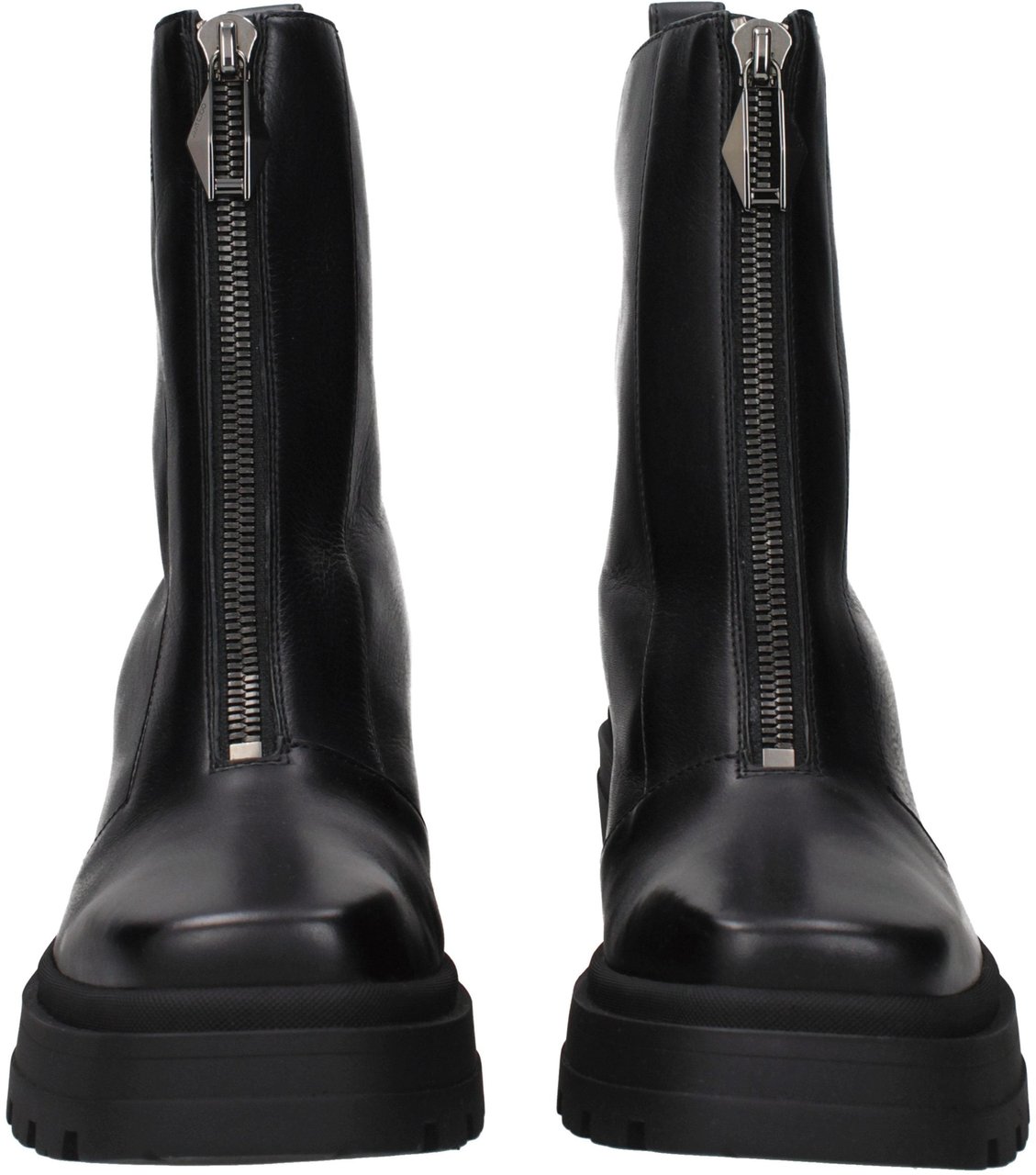 Jimmy Choo Black Leather Ankle Boots Zwart