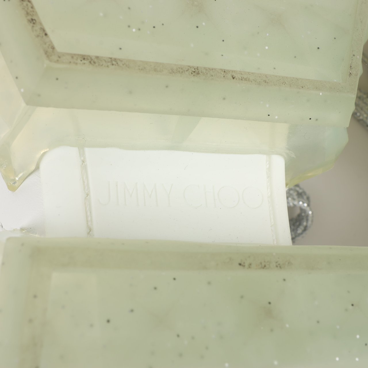 Jimmy Choo Jimmy Choo Diamond Leather Sneakers in White x Silver, Size 38 EU Wit