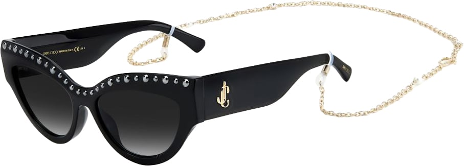 Jimmy Choo Black Acetate Sunglasses Zwart