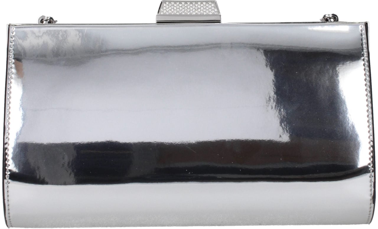 Jimmy Choo Gray Leather Clutch Bag Grijs