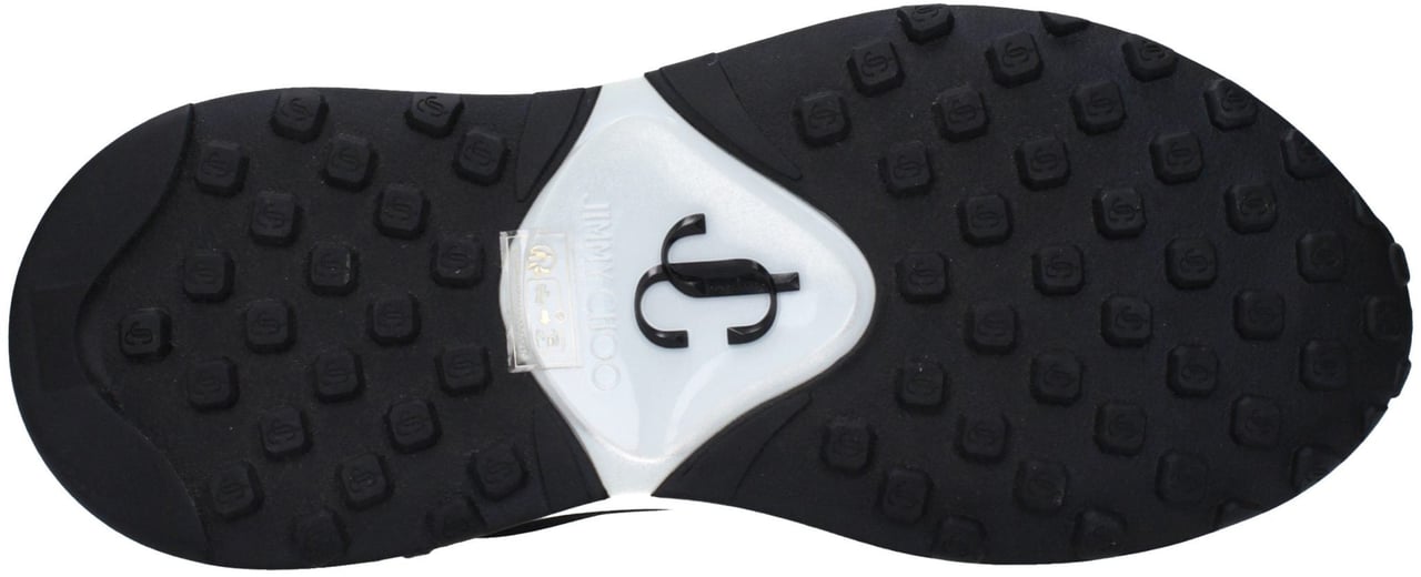 Jimmy Choo Black Fabric Athletic Sneakers Zwart