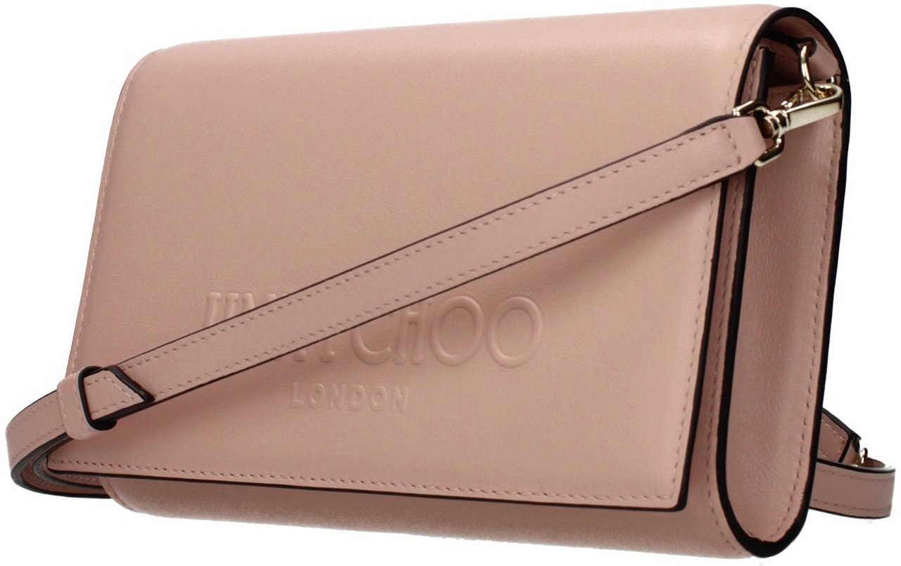 Jimmy Choo Pink Leather Clutch Bag Roze