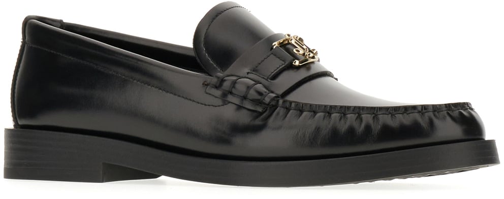 Jimmy Choo Jimmy Choo Black leather Addie loafers Zwart