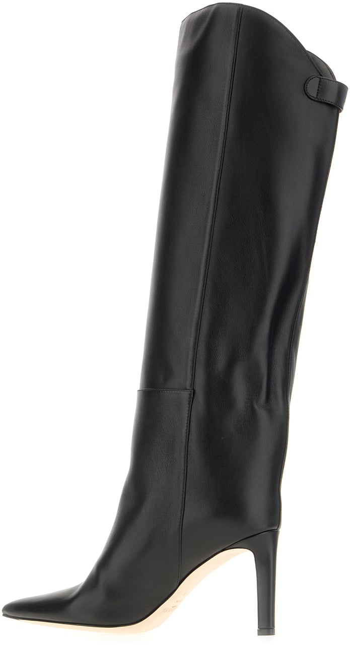 Jimmy Choo Black leather Alizze boots Zwart
