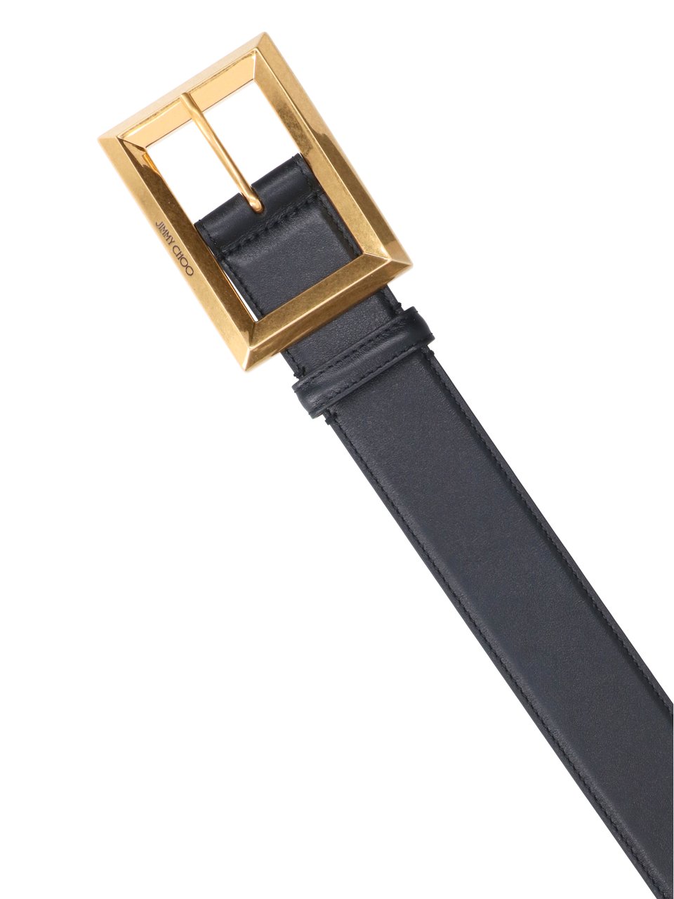 Jimmy Choo Black Arlie Calf Leather Belt Zwart