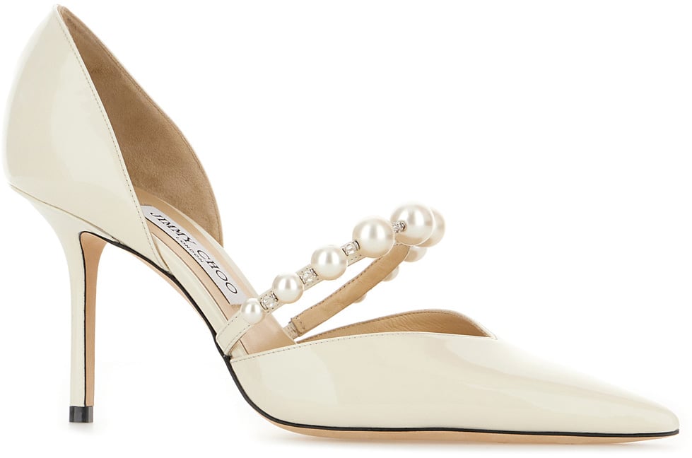 Jimmy Choo Jimmy Choo Ivory leather Aurelie pumps Neutraal