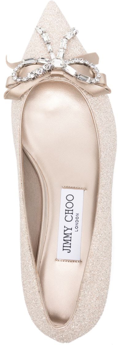 Jimmy Choo Flat Shoes Golden Goud