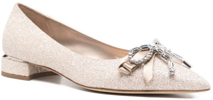 Jimmy Choo Flat Shoes Golden Goud